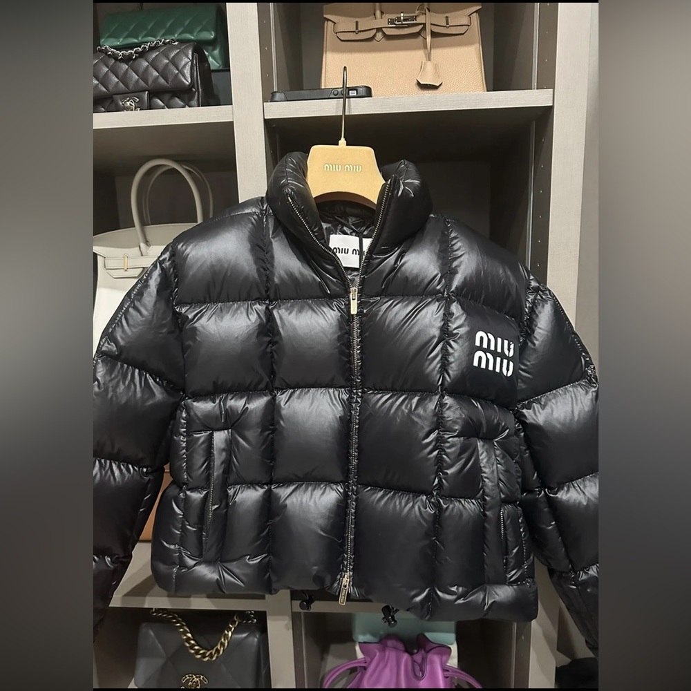 Miu Miu cropped puffer jacket 38